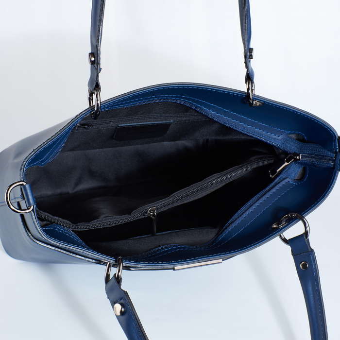 Geantă Federica, din piele albastra 8034 [5]