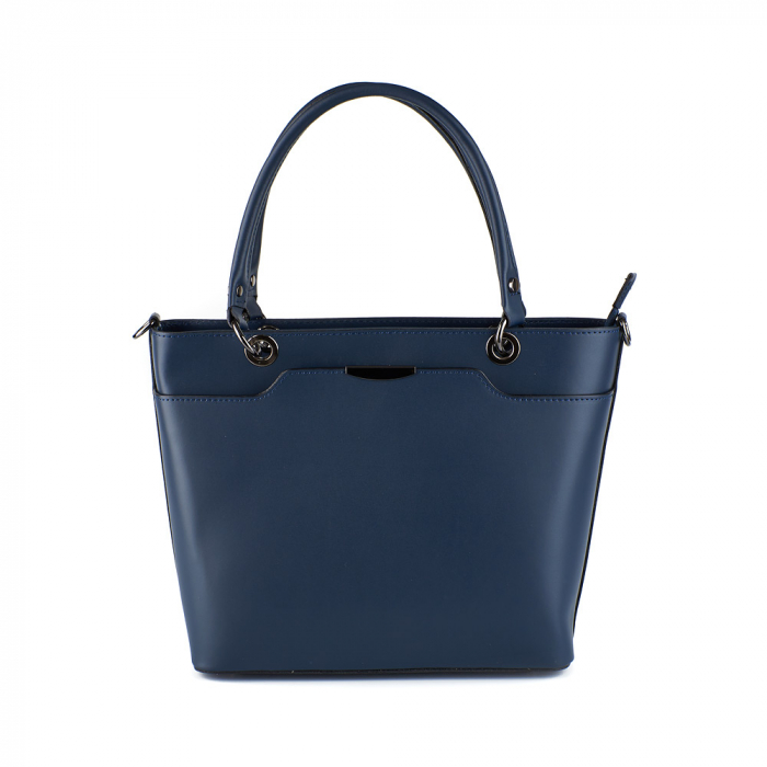 Geantă Federica, din piele albastra 8034 [2]