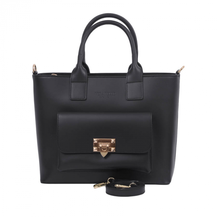 Geantă Francesca, din piele naturală neagra 8074 [2]