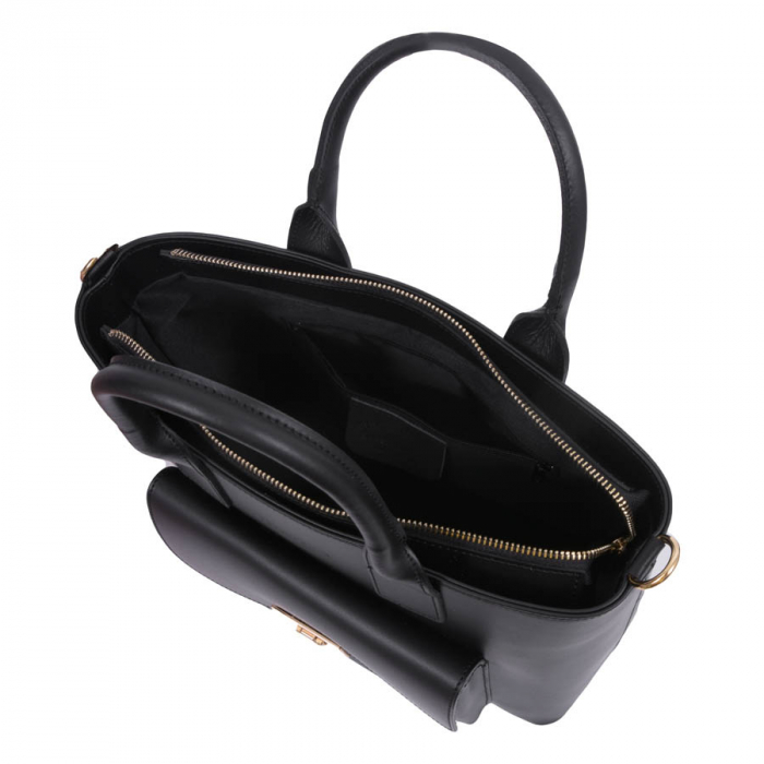 Geantă Francesca, din piele naturală neagra 8074 [4]