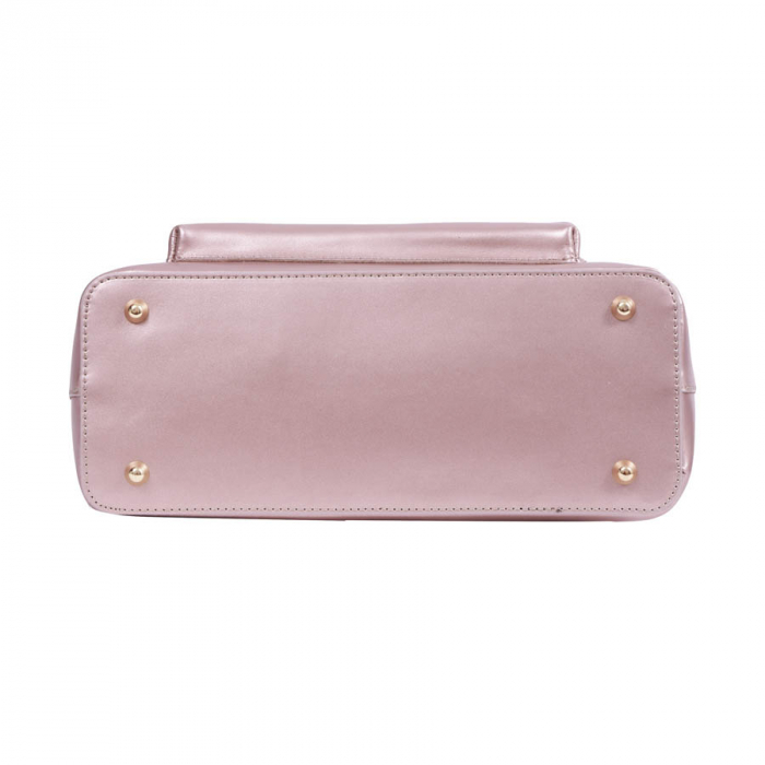 Geantă Francesca, din piele naturală roz sidef 8074 [3]