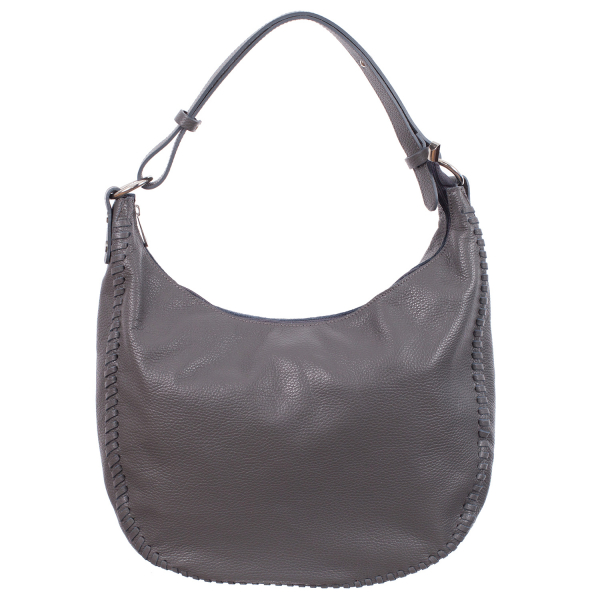 Geantă gri din piele naturală fină 8010 [2]