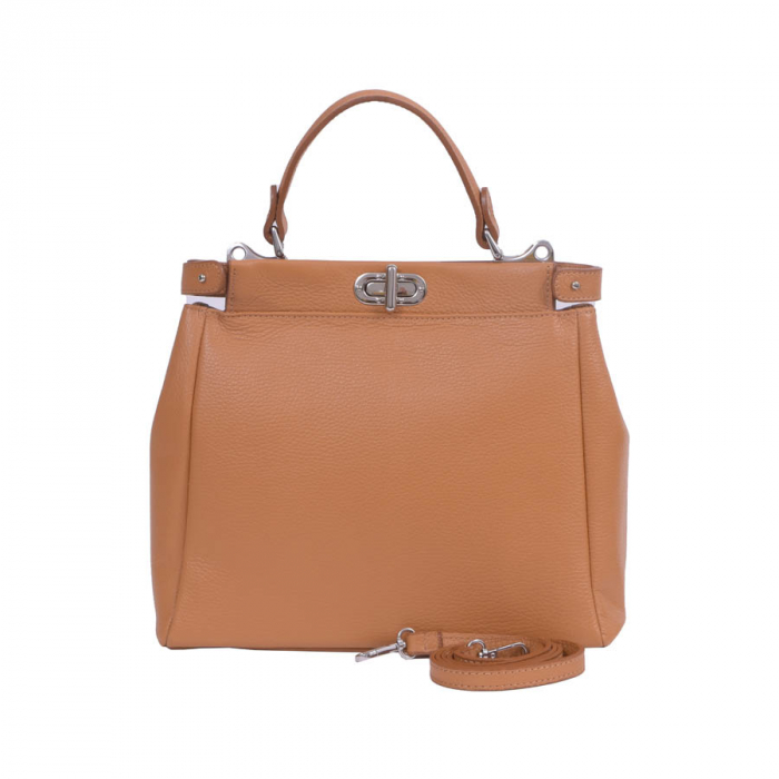 Geantă Gracie, din piele naturală maro, 8073 [2]