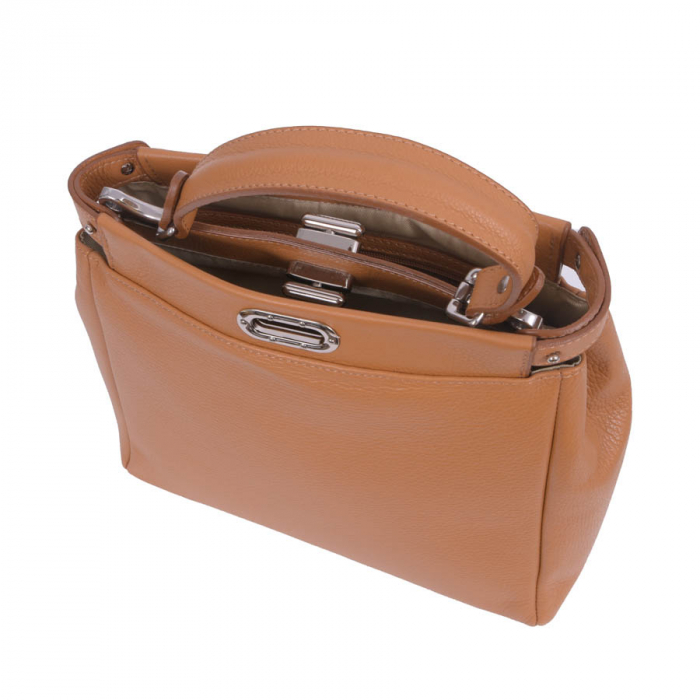 Geantă Gracie, din piele naturală maro, 8073 [4]