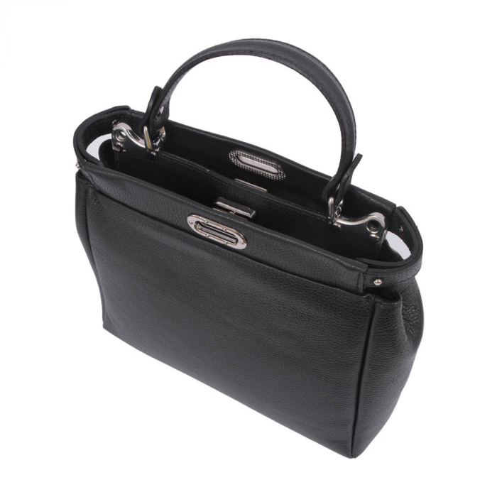 Geantă Gracie, din piele naturală neagra, 8073 [4]