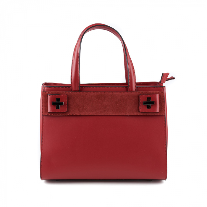 Geantă Bethany, din piele naturală rosie, 8096 [2]