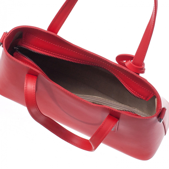 Geantă roșie din piele naturală 8021 [4]