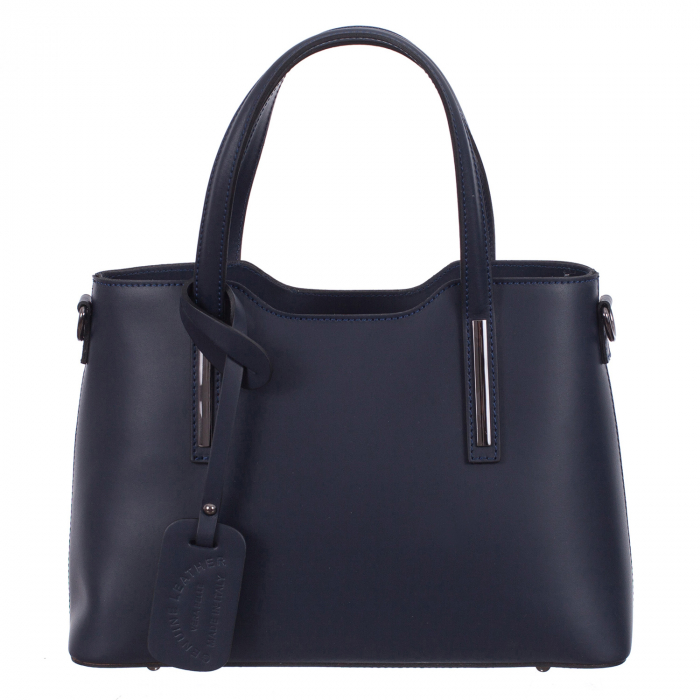 Geantă bleumarin din piele naturală 8021 [2]