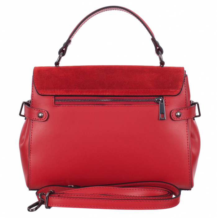 Geantă roșie din piele naturală 8024 [3]