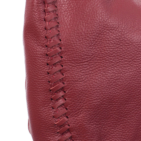 Geantă roșie din piele naturală fină 8010 [4]