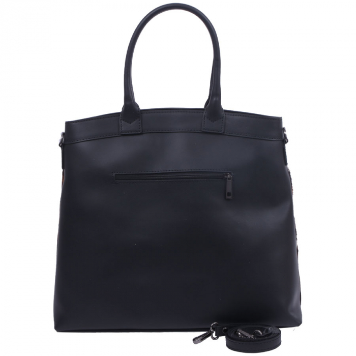 Geantă Wild, piele naturala, maro si negru, 8081 [4]