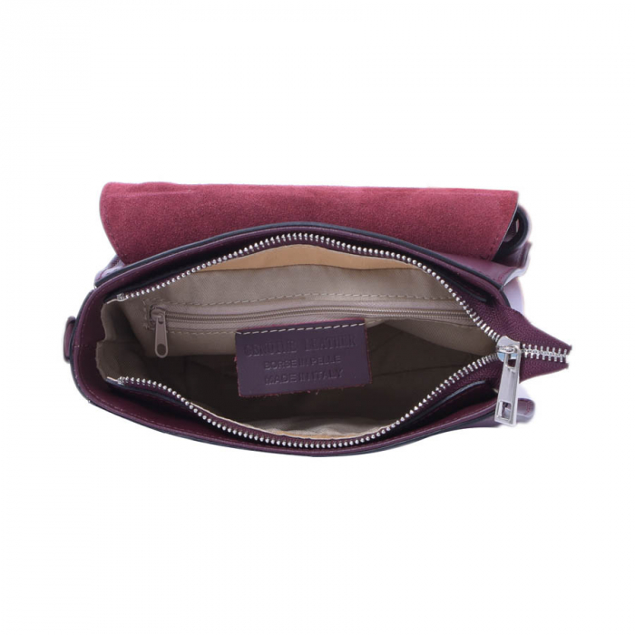 Geantă Kathy, piele naturala, bordeaux, 8058 [3]