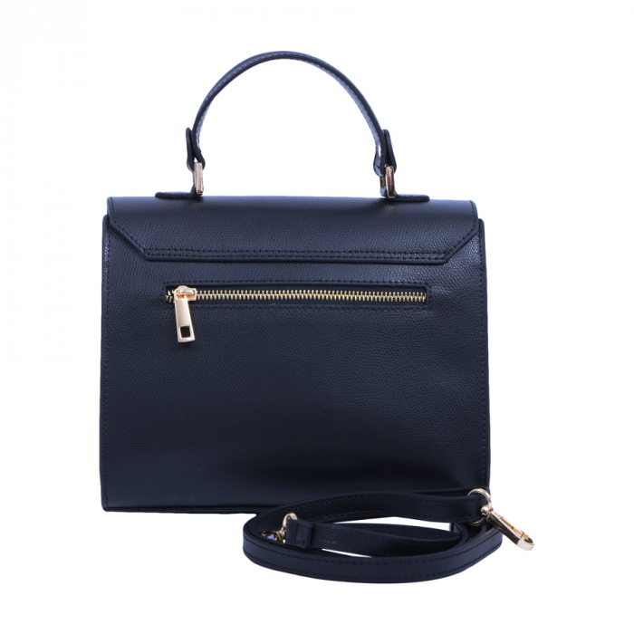 Geantă Klara, rosu si negru, piele naturala, 8047 [3]