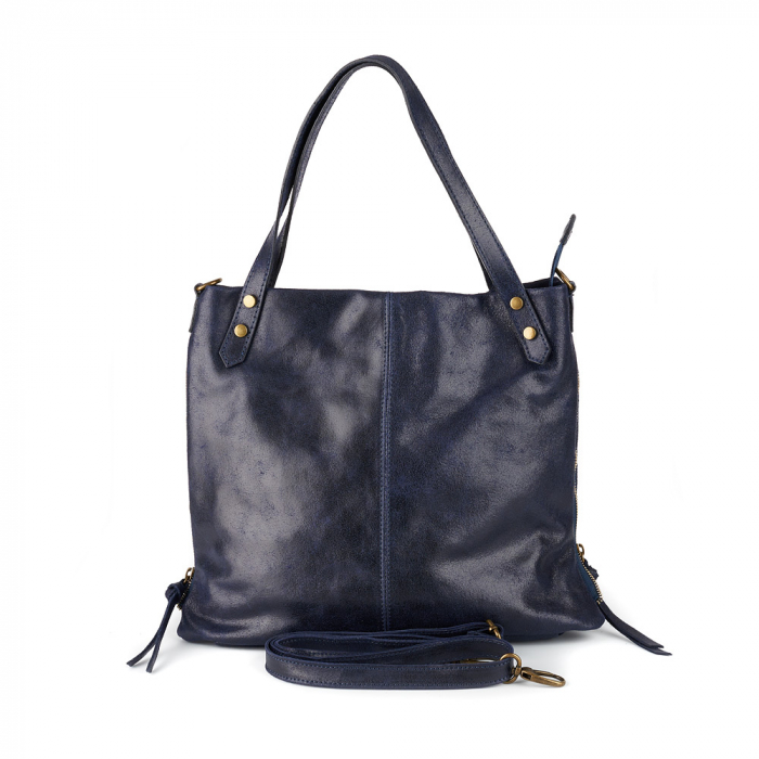 Geantă Kristen, din piele naturală bleumarin 8104 [4]