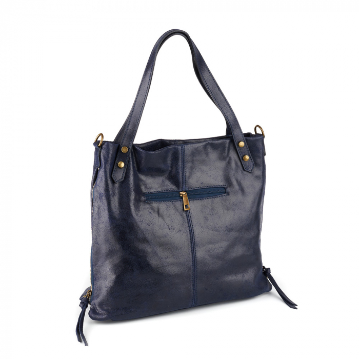 Geantă Kristen, din piele naturală bleumarin 8104 [2]
