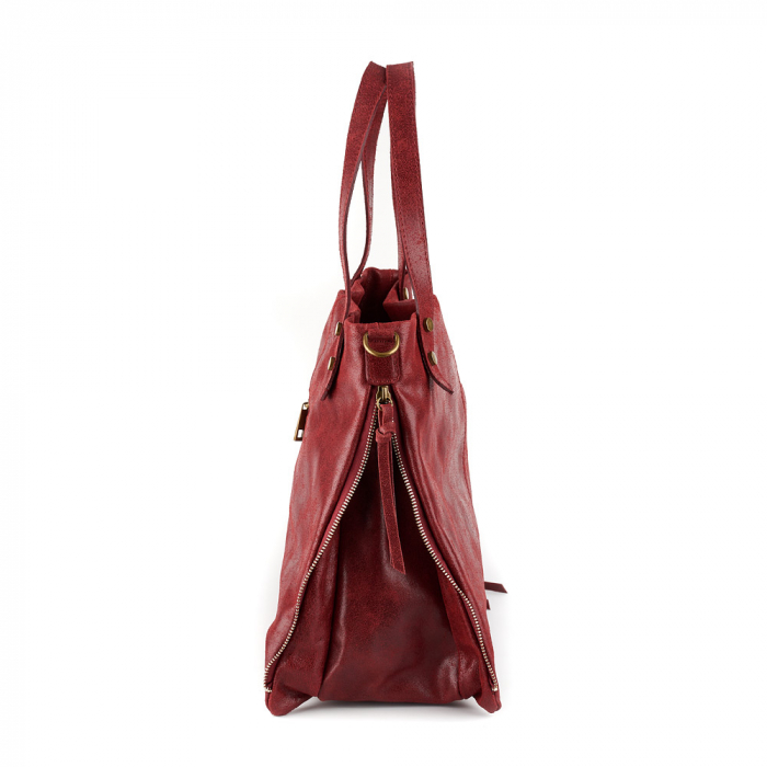 Geantă Kristen, din piele naturală bordo 8104 [5]