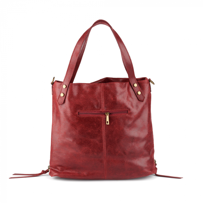Geantă Kristen, din piele naturală bordo 8104 [3]