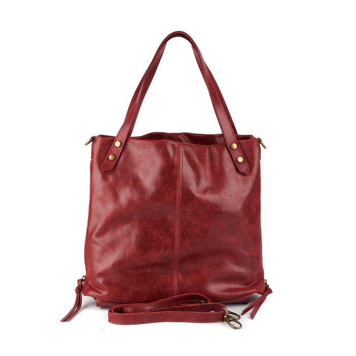 Geantă Kristen, din piele naturală bordo 8104 [4]
