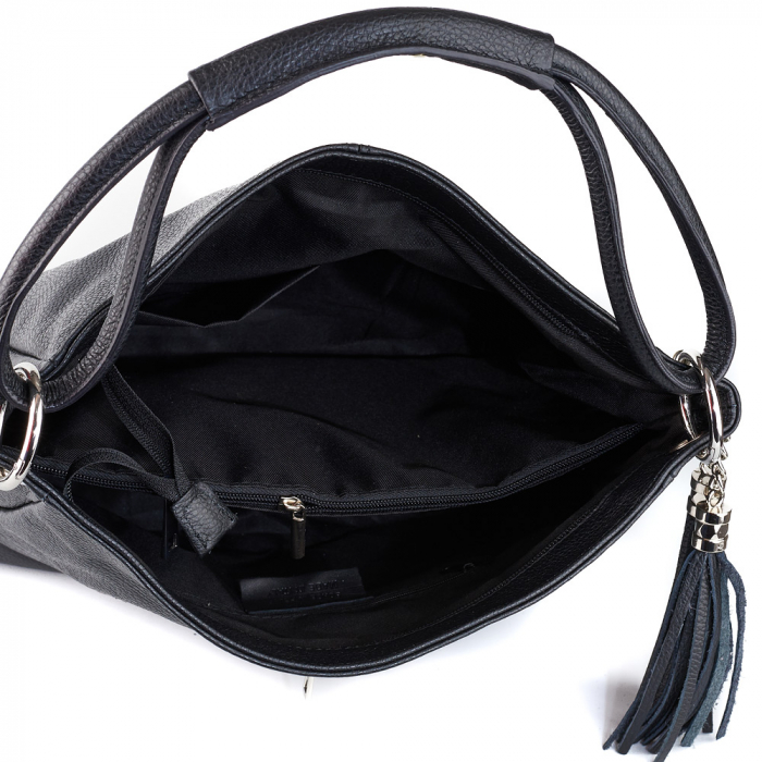 Geantă Kylie, din piele naturală neagra 8120 [5]