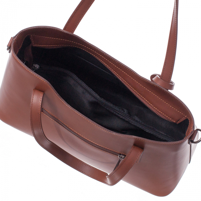 Geantă Model Mare Emma, maro din piele naturală 8008 [4]