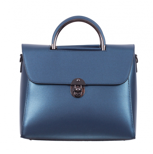 Geantă albastră din piele naturală 8035 [2]