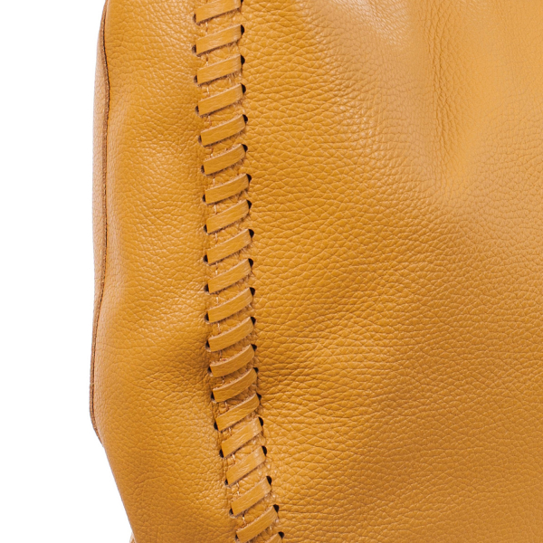 Geantă galbenă din piele naturală fină 8010 [4]