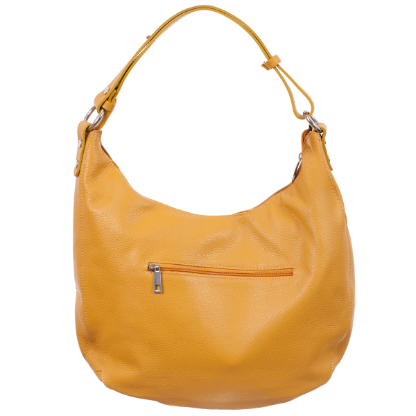Geantă galbenă din piele naturală fină 8010 [3]