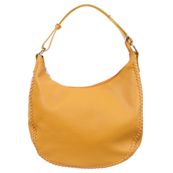Geantă galbenă din piele naturală fină 8010 [2]