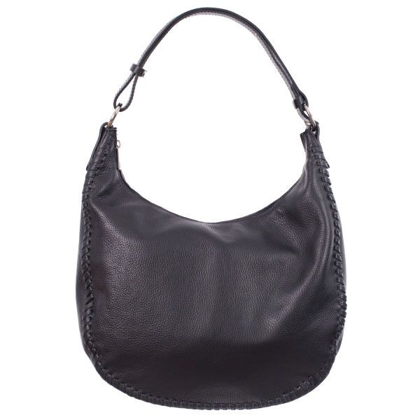 Geantă neagră din piele naturală fină 8010 [2]