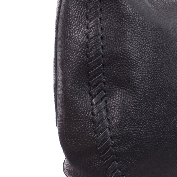 Geantă neagră din piele naturală fină 8010 [4]