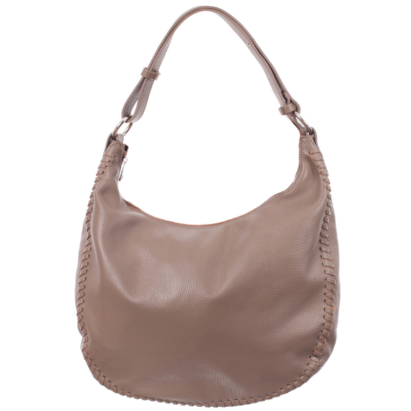 Geantă bej din piele naturală fină 8010 [2]