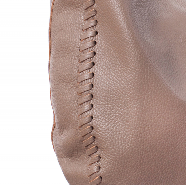 Geantă bej din piele naturală fină 8010 [4]