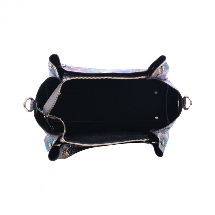 Geantă Rainbow, piele naturala imprimeu multicolor, 8054 [6]