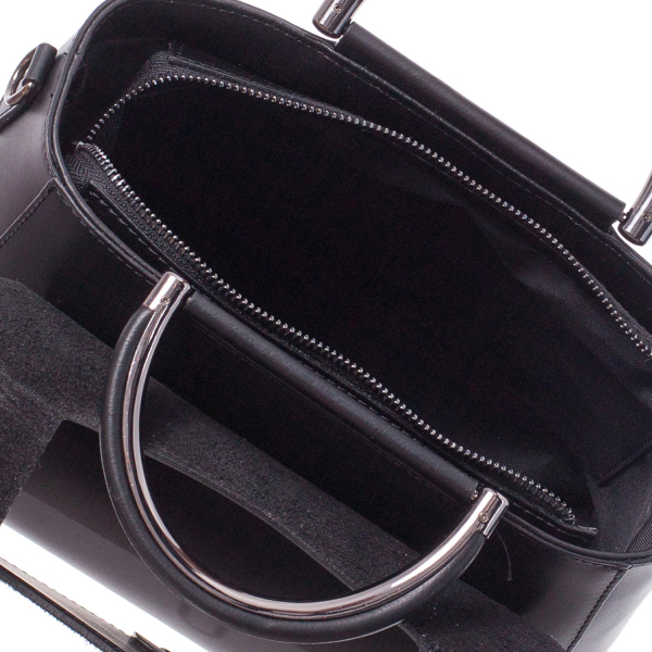 Geantă neagră din piele naturală 8035 [4]