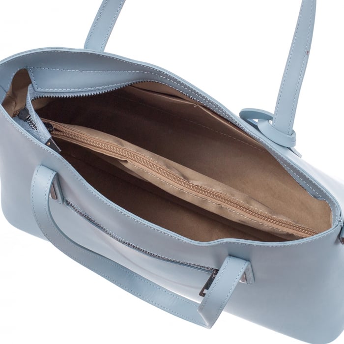 Geantă Model Mare Emma, bleu din piele naturală 8008 [4]