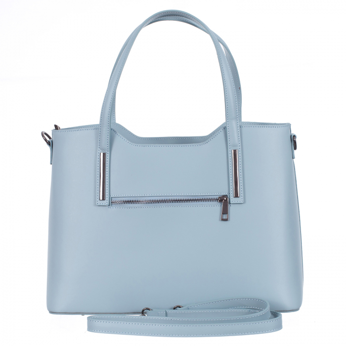 Geantă Model Mare Emma, bleu din piele naturală 8008 [3]