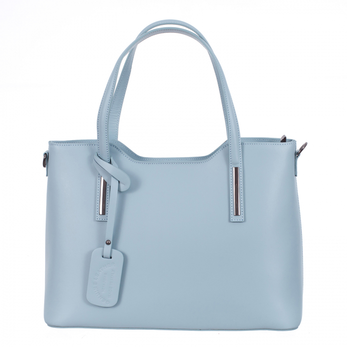 Geantă Model Mare Emma, bleu din piele naturală 8008 [2]