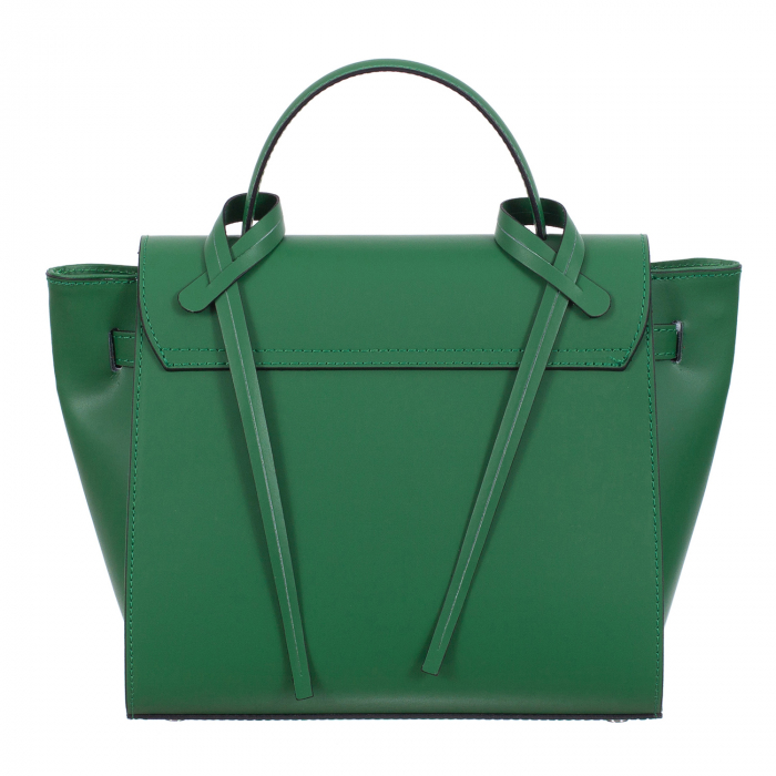Geantă verde din piele naturală 8023 [4]