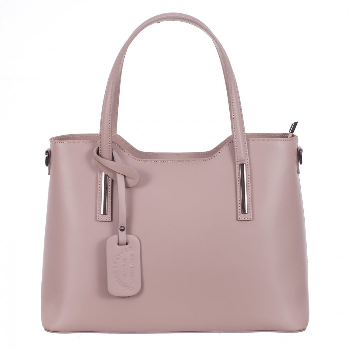 Geantă Model Mare Emma, nude din piele naturală 8008 [2]