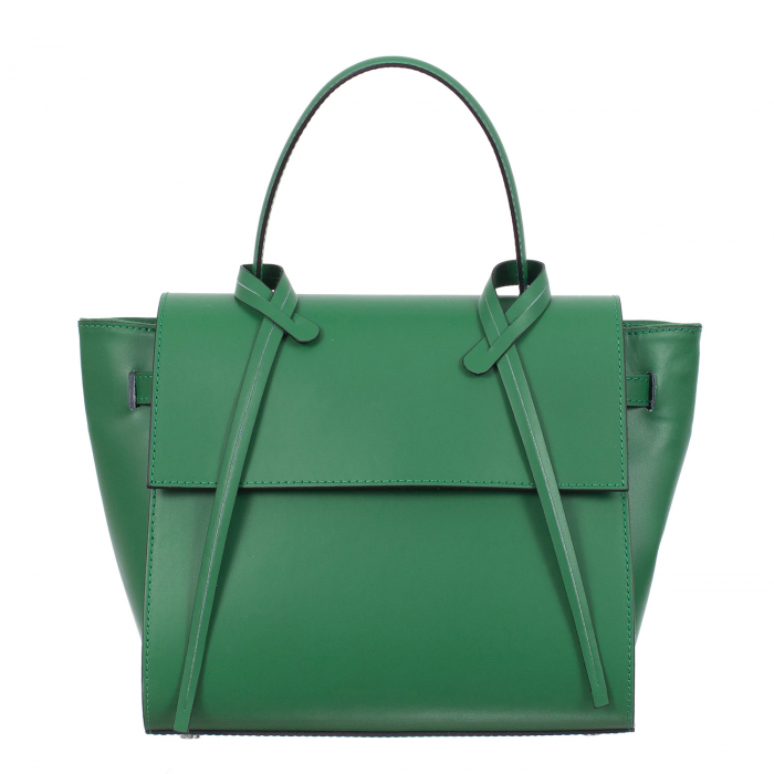 Geantă verde din piele naturală 8023 [2]
