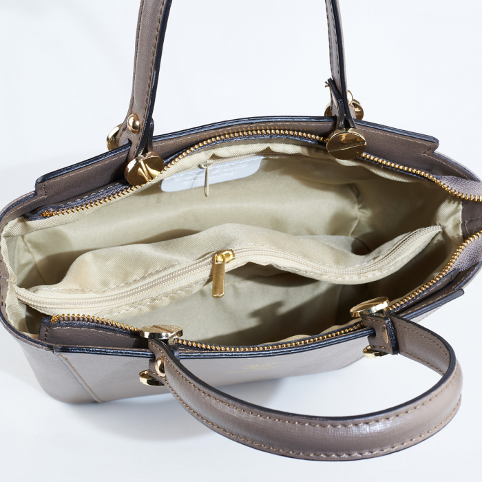 Geantă Yasmine, din piele naturală bej, 8094 [5]