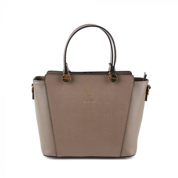 Geantă Yasmine, din piele naturală bej, 8094 [2]