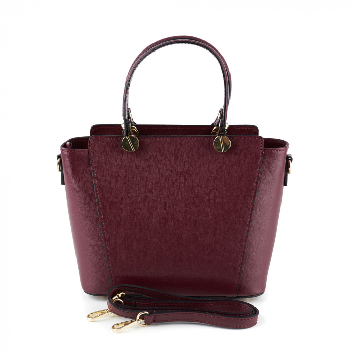 Geantă Yasmine, din piele naturală bordo, 8094 [3]
