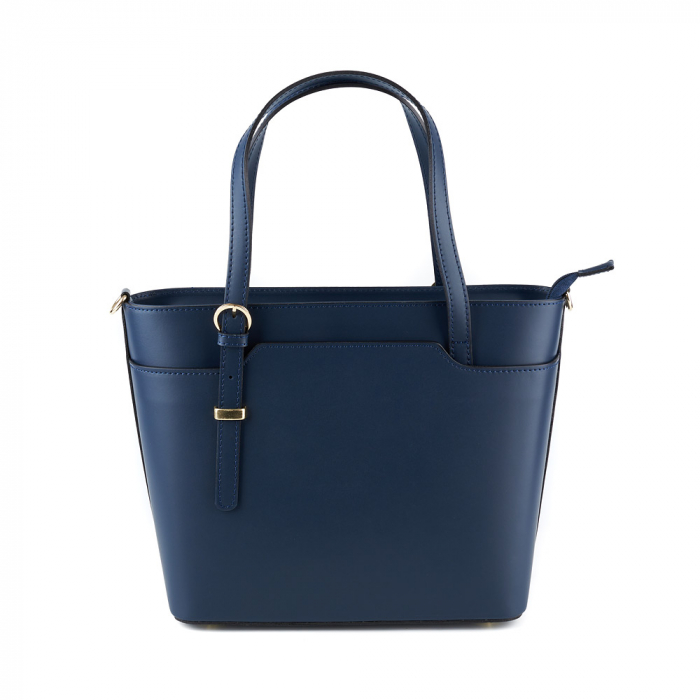 Geantă Adelyne, din piele naturală bleumarin, 8095 [2]