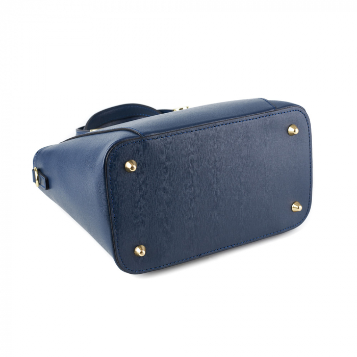 Geantă Yasmine, din piele naturală albastra, 8094 [4]