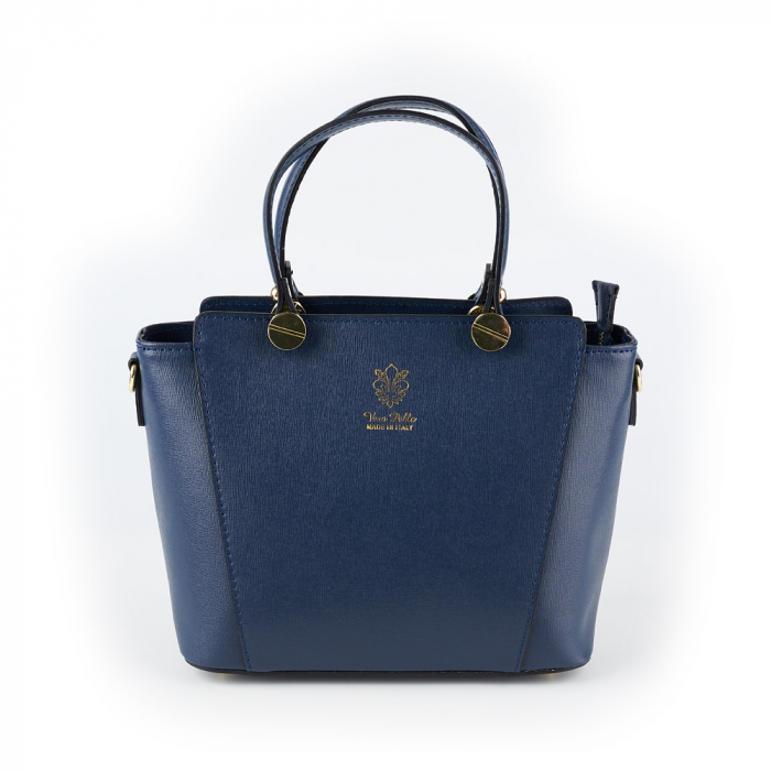 Geantă Yasmine, din piele naturală albastra, 8094 [2]