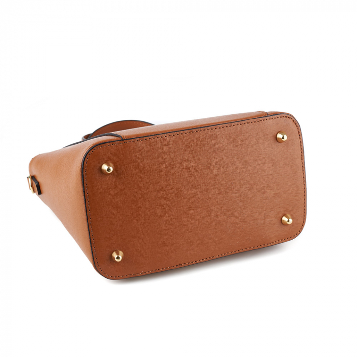 Geantă Yasmine, din piele naturală maro, 8094 [4]