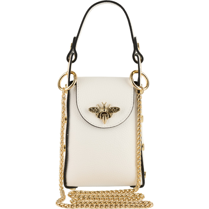 Gentută Charisma, crossbody piele  naturala alb 8211 [2]