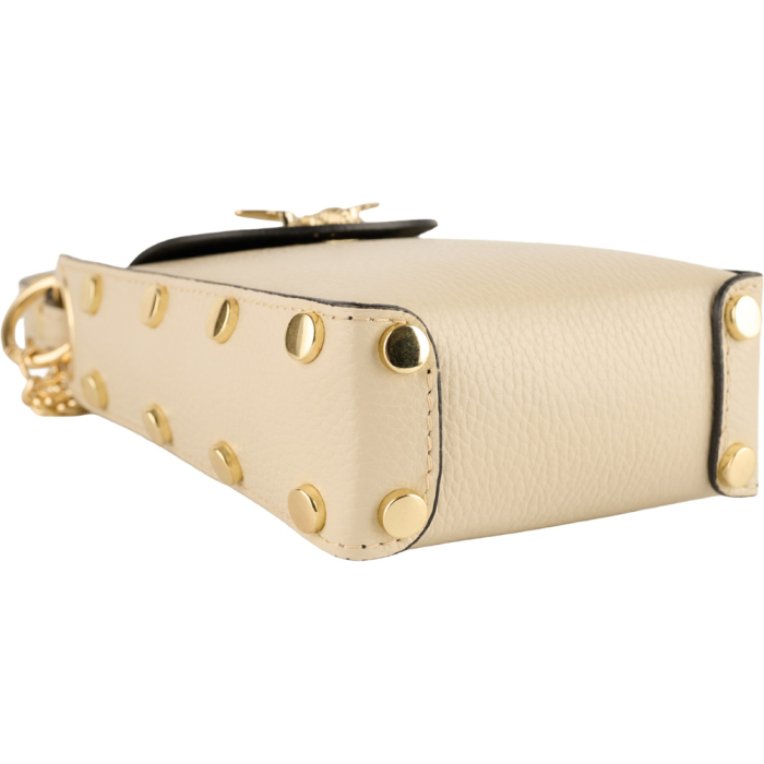 Gentută Charisma, crossbody piele  naturala crem 8211 [4]