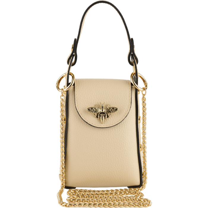 Gentută Charisma, crossbody piele  naturala crem 8211 [2]